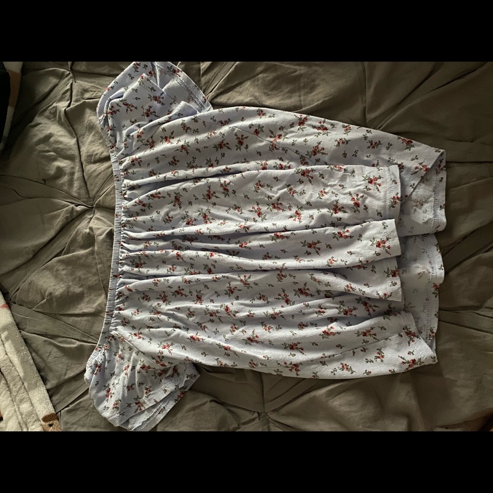 Light Blue Floral Off the shoulder top